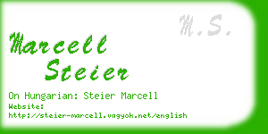 marcell steier business card